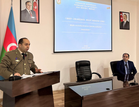 Məhkəmə Ekspertizası Mərkəzində “Ümumdünya Mülki Müdafiə günü” münasibətilə tədbir keçirilib
